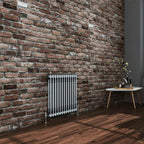 Helena Traditional Horizontal Column Radiator - Raw Metal