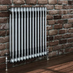 Helena Traditional Horizontal Column Radiator - Raw Metal