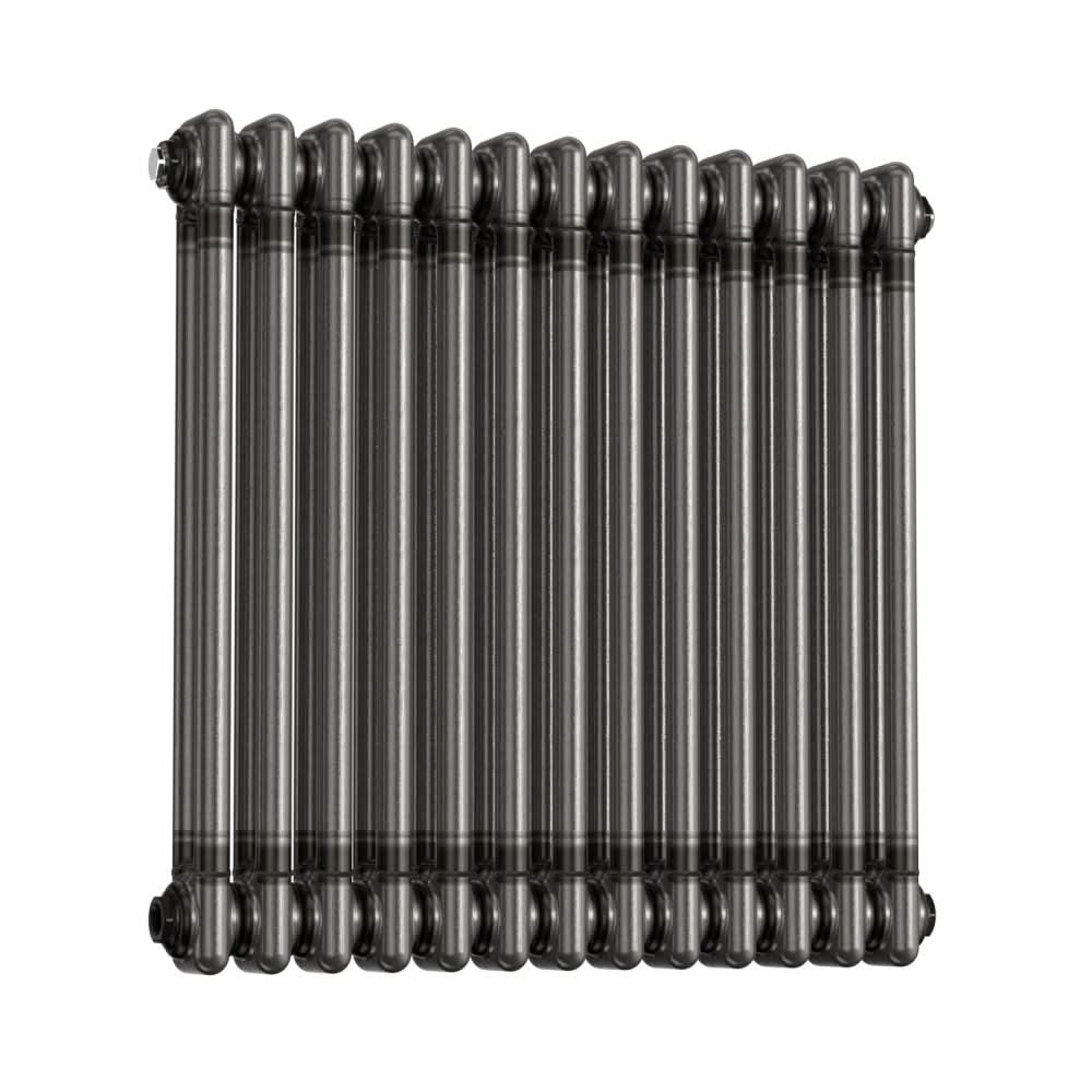 Helena Traditional Horizontal Column Radiator - Raw Metal