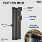 Helena MKII Raw Metal 3 column 1800 x 560 x 100 radiator