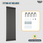 Helena MKII Raw Metal 3 column 1800 x 560 x 100 radiator