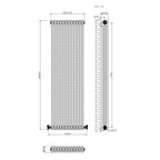 Helena MKII Raw Metal 3 column 1800 x 560 x 100 radiator
