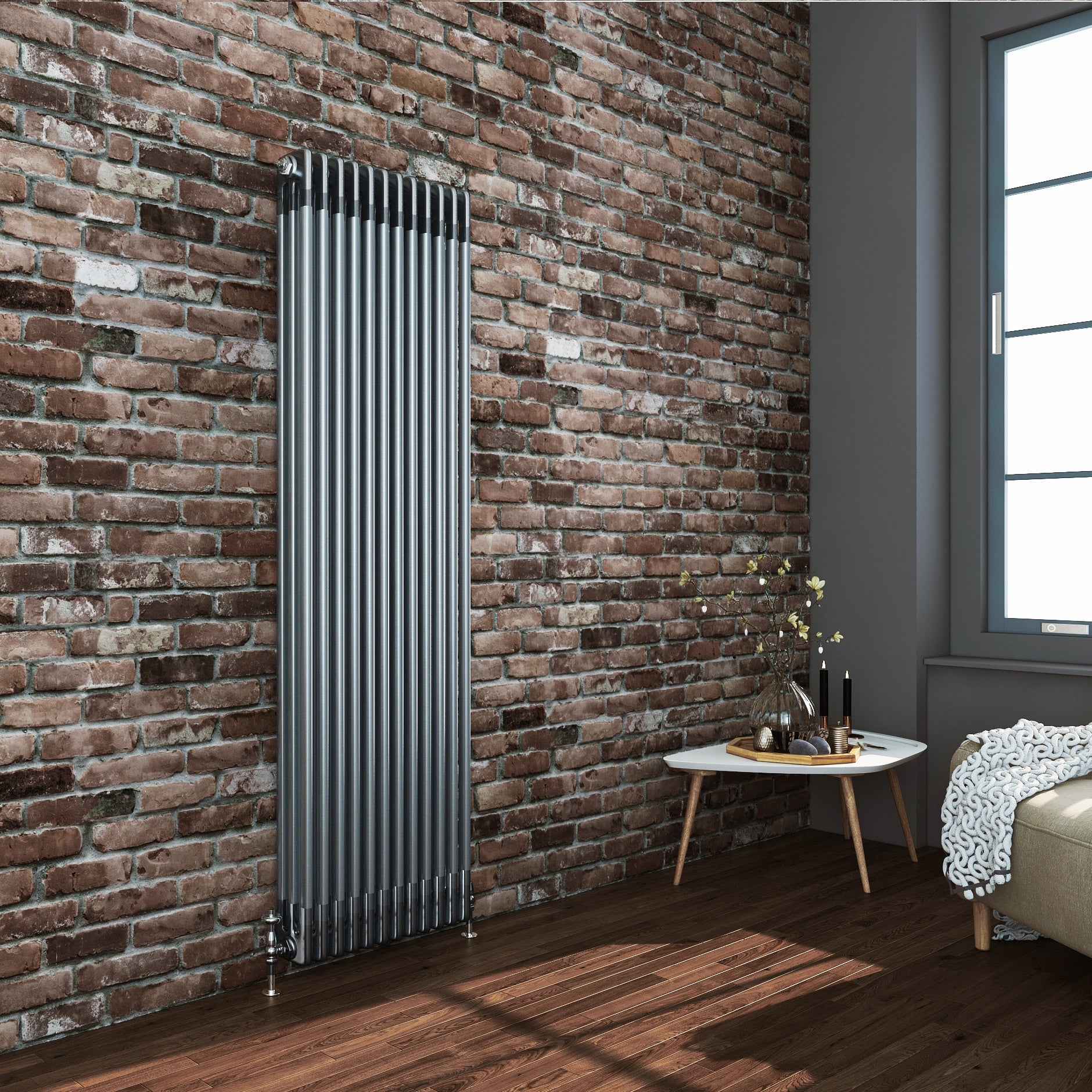Helena MKII Raw Metal 3 column 1800 x 560 x 100 radiator