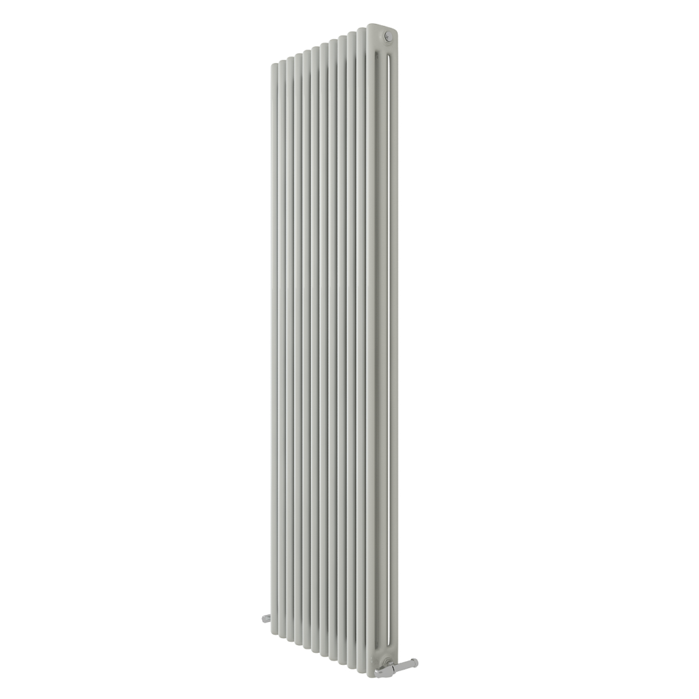 iBathUK Regency Vertical White Traditional 3 Column Radiator, High Output Hydronic Central Heating Gloss White 1800x560mm