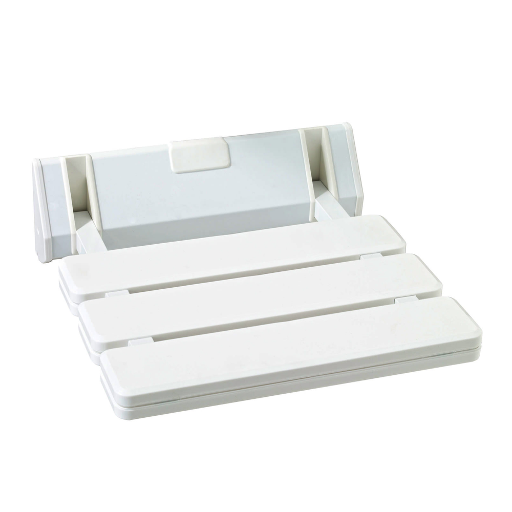 Shower Folding Chair Disability Aid Bath Spa Bathing Wall Hung Mounted White