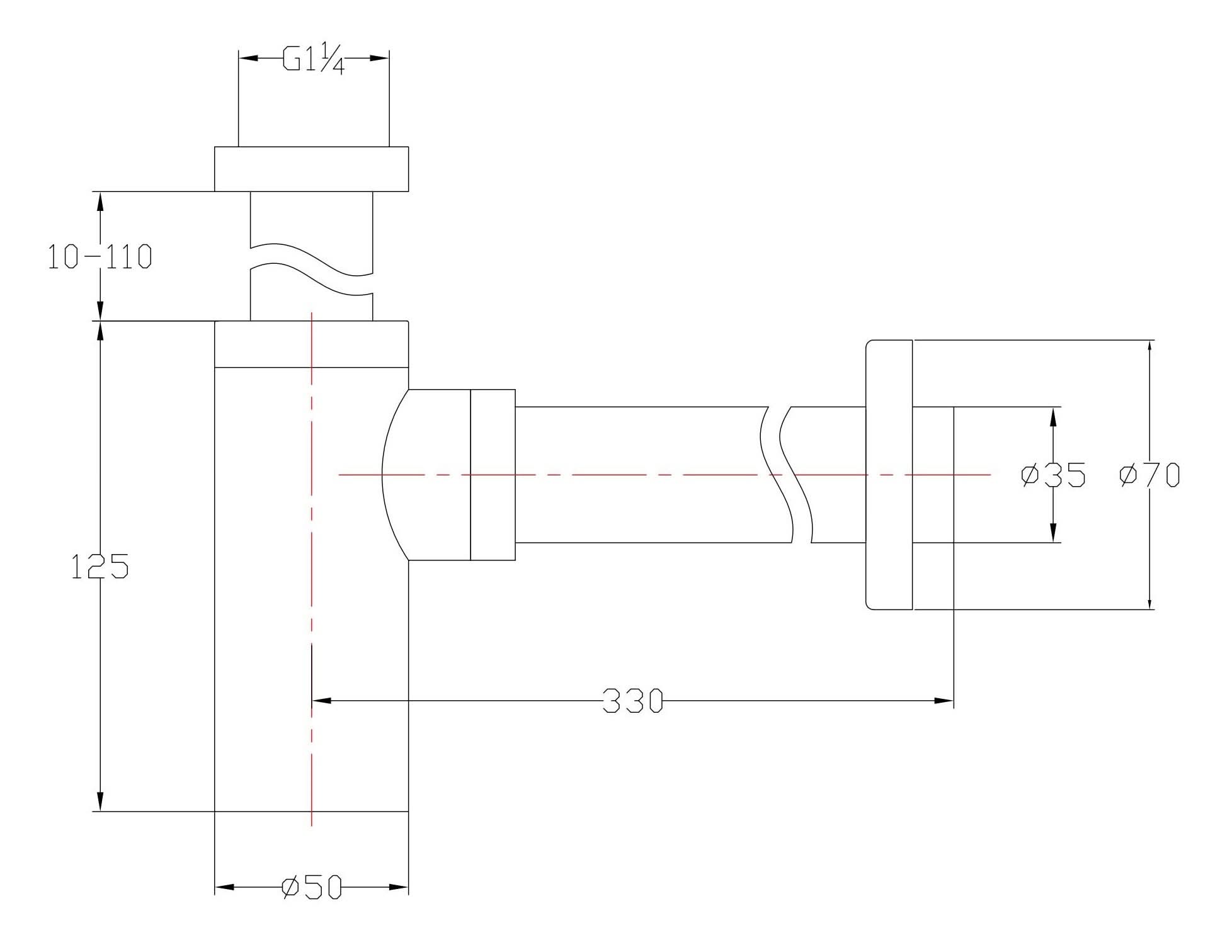 iBathUK Trapure Modern Round Solid Brass Basin Bottle Waste Trap, Sleek Chrome Sink Drain Kit