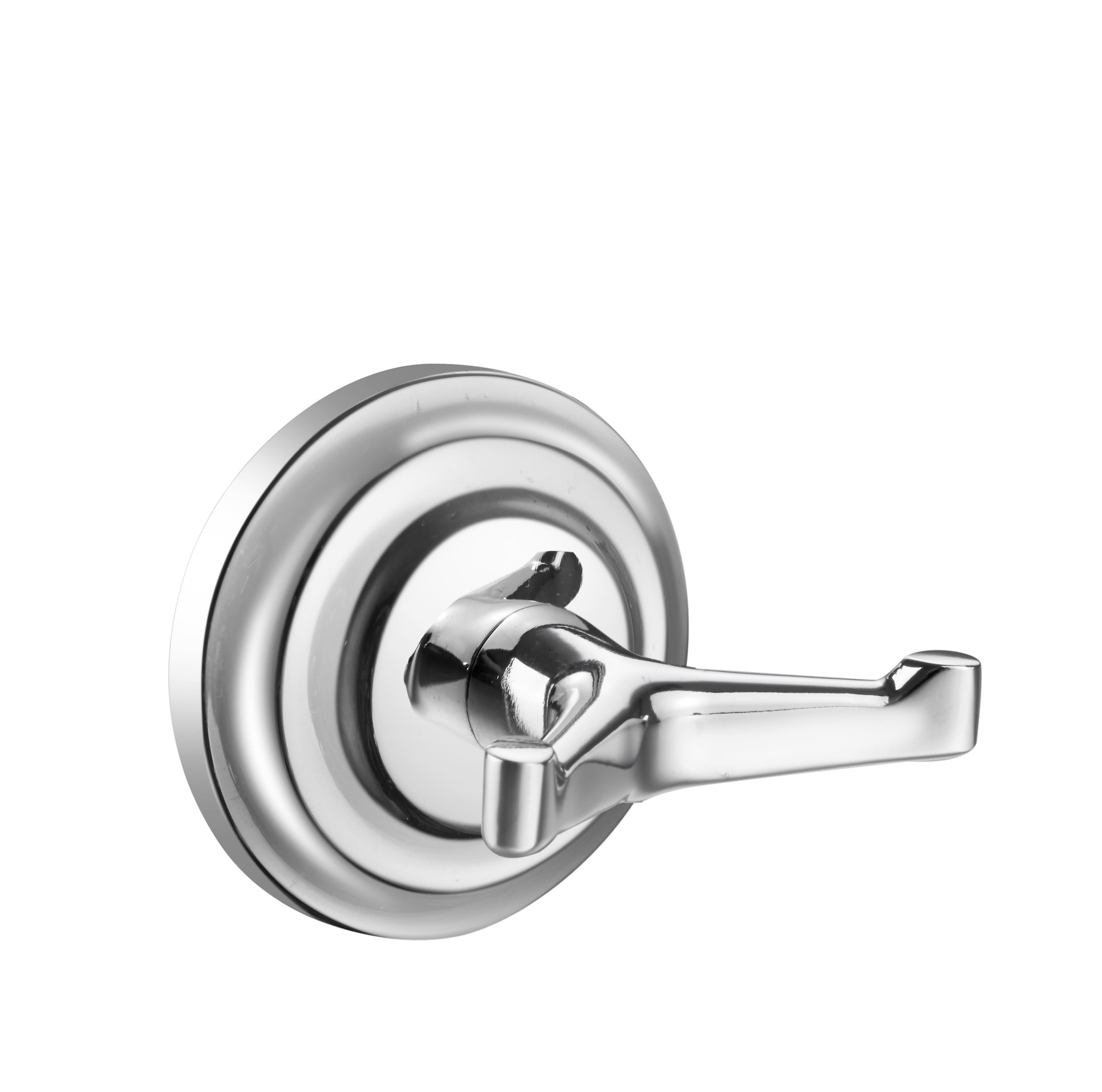Chrome door handle on a white background