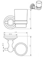 iBathUK Ardent Traditional Chrome Bathroom Accessory Set, 6 Piece Wall Mounted Kit with Classic Detailing for Timeless Elegance