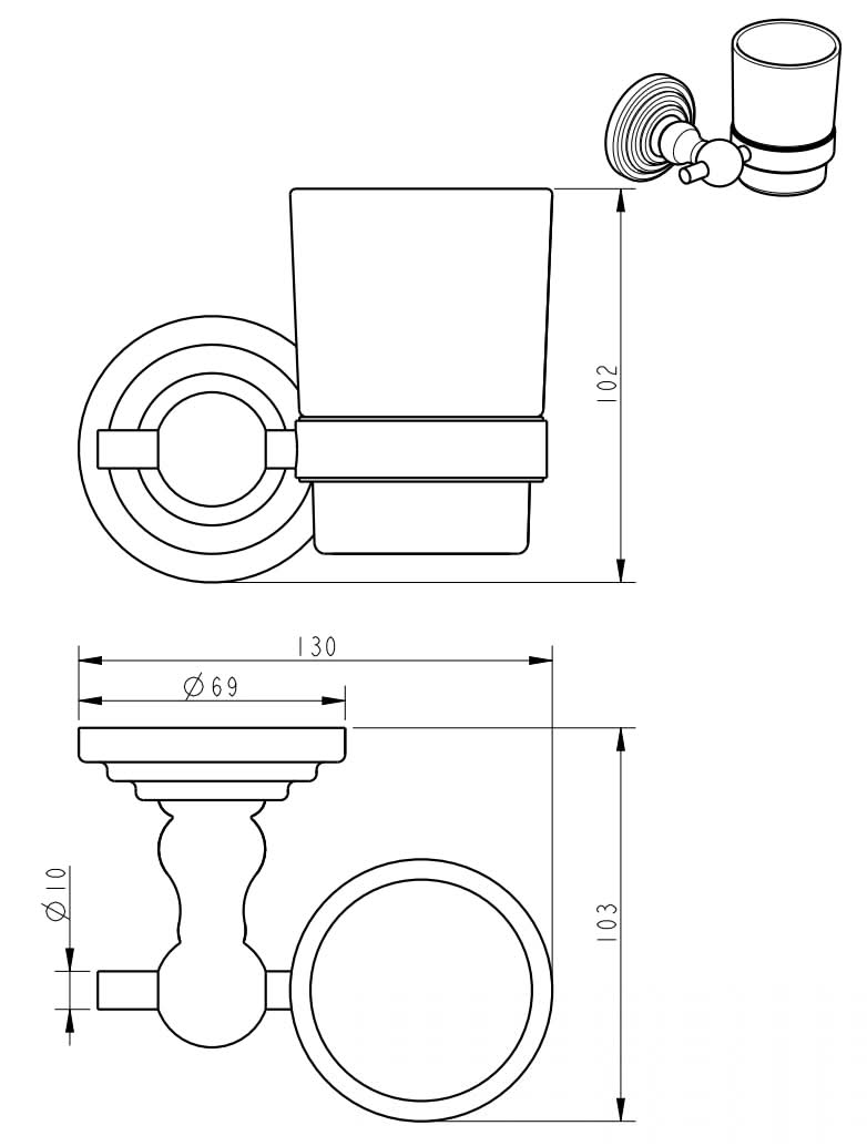 iBathUK Ardent Traditional Chrome Bathroom Accessory Set, 6 Piece Wall Mounted Kit with Classic Detailing for Timeless Elegance