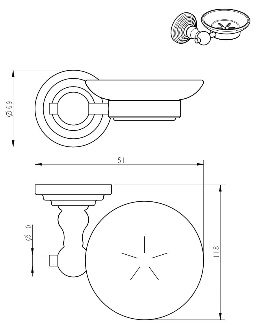 iBathUK Ardent Traditional Chrome Bathroom Accessory Set, 6 Piece Wall Mounted Kit with Classic Detailing for Timeless Elegance