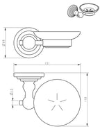 iBathUK Ardent Traditional Chrome Bathroom Accessory Set, 6 Piece Wall Mounted Kit with Classic Detailing for Timeless Elegance