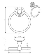 iBathUK Ardent Traditional Chrome Bathroom Accessory Set, 6 Piece Wall Mounted Kit with Classic Detailing for Timeless Elegance