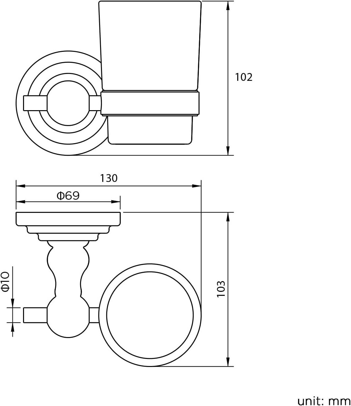 iBathUK Ardent Traditional Bathroom Accessory Set, Wall Mounted Chrome Soap Dish & Toothbrush Holder with Classic Detailing