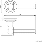 iBathUK Ardent Traditional Bathroom Accessory Set, Chrome Towel Ring & Toilet Roll Holder Wall Mounted Classic 2 Piece Kit