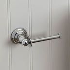 iBathUK Ardent Traditional Bathroom Accessory Set, Chrome Towel Ring & Toilet Roll Holder Wall Mounted Classic 2 Piece Kit