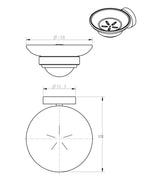 iBathUK Lumo Wall Mounted Bathroom Accessory Set, 6 Piece Complete Kit for Modern Bathrooms, Chrome