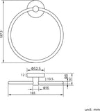 iBathUK Lumo Designer Bathroom Accessory Set, Chrome Wall Mounted Towel Ring & Toilet Roll Holder for Modern Bathrooms