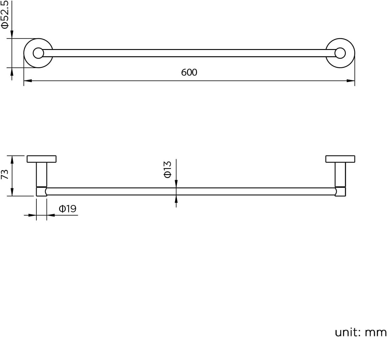 iBathUK Lumo Designer Bathroom Accessory Set, Chrome Wall Mounted Towel Rail & Toilet Roll Holder for Stylish Modern Bathrooms
