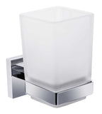 iBathUK Vanta Modern Chrome Square Bathroom Accessory Set, 5 Piece Wall Mounted Complete Kit for Contemporary Bathrooms