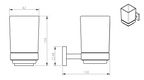 iBathUK Vanta Modern Chrome Square Bathroom Accessory Set, 5 Piece Wall Mounted Complete Kit for Contemporary Bathrooms