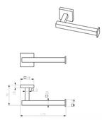 iBathUK Vanta Modern Chrome Square Bathroom Accessory Set, 5 Piece Wall Mounted Complete Kit for Contemporary Bathrooms
