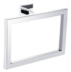 iBathUK Vanta Modern Chrome Square Bathroom Accessory Set, 5 Piece Wall Mounted Complete Kit for Contemporary Bathrooms