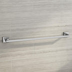 iBathUK Vanta Modern Square Bathroom Accessory Set, Chrome Towel Rail & Toilet Roll Holder Wall Mounted Contemporary Kit