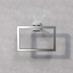 iBathUK Vanta Modern Bathroom Accessory Set, Chrome Towel Ring & Toilet Roll Holder 2 Piece Wall Mounted Set
