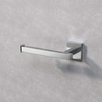 iBathUK Vanta Modern Bathroom Accessory Set, Chrome Towel Ring & Toilet Roll Holder 2 Piece Wall Mounted Set