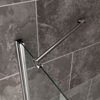 iBathUK Axis Left Hand L-Shaped Shower Bath, Includes Glass Screen & Front Panel, Modern Space-Saving Bath Design, Durable L Shaped Bath Screen, 1700mm