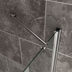 iBathUK Axis Right Hand L-Shaped Shower Bath, Includes Glass Screen & Front Panel, Modern Space-Saving Bath Design, Durable L Shaped Bath Screen, 1700mm