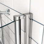 iBathUK Solna P-Shaped Shower Bath Set, Modern Acrylic Bathtub with 6mm Glass Screen, P Shaped Bathtub Panel, Chrome Rail & Matching Front Panel