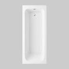 iBathUK Arvon Luxury Single Ended Bath, Compact Straight Acrylic Bathtub with Matching Front Panel for Modern Bathrooms, 1500mm