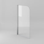 iBathUK Arvon Luxury Single Ended Bath, Compact Straight Bathtub with Toughened Glass Shower Screen & Matching Front Panel, 1500mm
