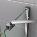 iBathUK Flexa Folding Bath Shower Screen, Left Hand Pivot Glass Door with Space-Saving Modern Design in Chrome Finish, 800mm