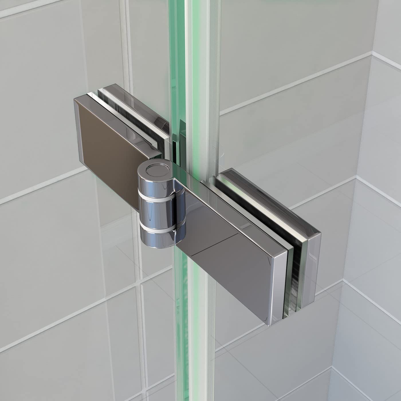 iBathUK Flexa Folding Bath Shower Screen, Left Hand Pivot Glass Door with Space-Saving Modern Design in Chrome Finish, 800mm