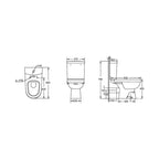 Modern Close Coupled Toilet Bathroom Vanity Storage Unit Basin Cloakroom Set
