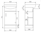 Modern Close Coupled Toilet Bathroom Vanity Storage Unit Basin Cloakroom Set