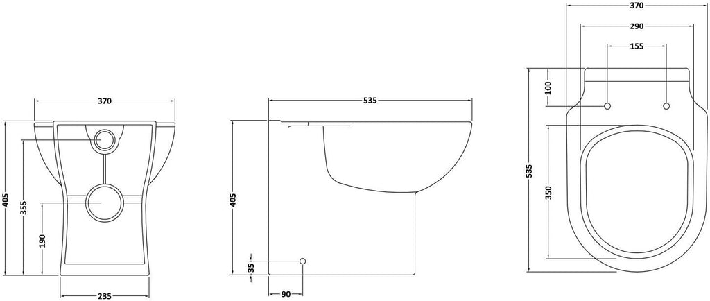 Quartz - 1048 mm White Gloss Vanity Unit Round Toilet Bathroom Sink Storage Furniture