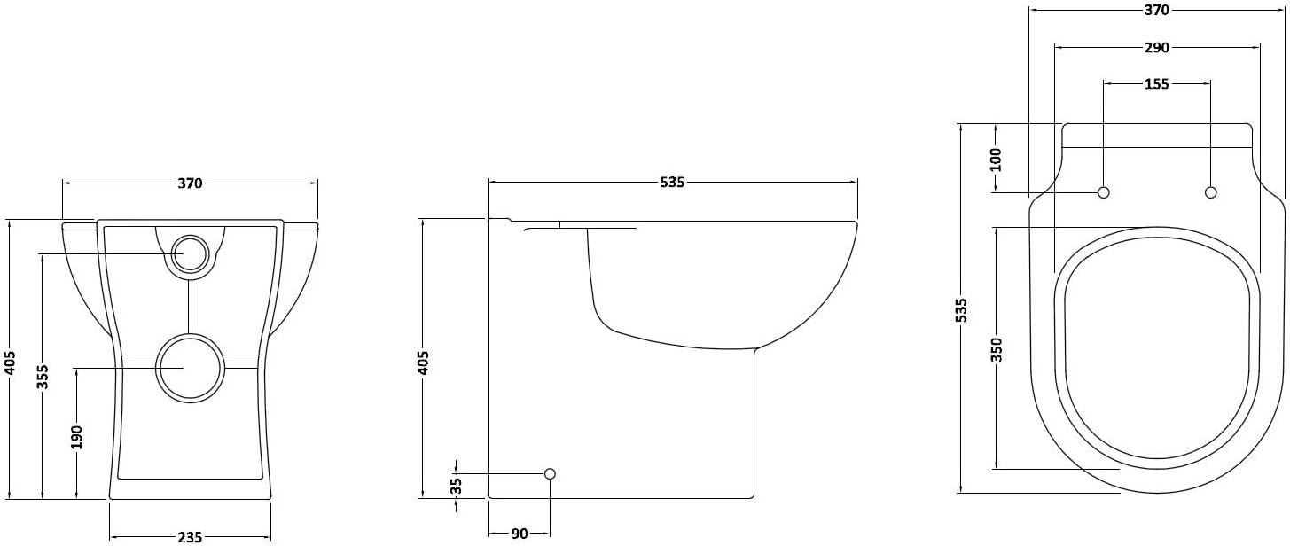 Quartz - 1048 mm White Gloss Vanity Unit Round Toilet Bathroom Sink Storage Furniture