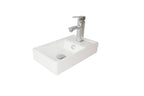 Quartz Toilet & 400mm Slimline Sink Cabinet Cloakroom Set - Gloss White