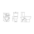 Quartz Toilet & 400mm Slimline Sink Cabinet Cloakroom Set - Gloss White