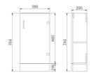 Quartz Toilet & 400mm Slimline Sink Cabinet Cloakroom Set - Gloss White