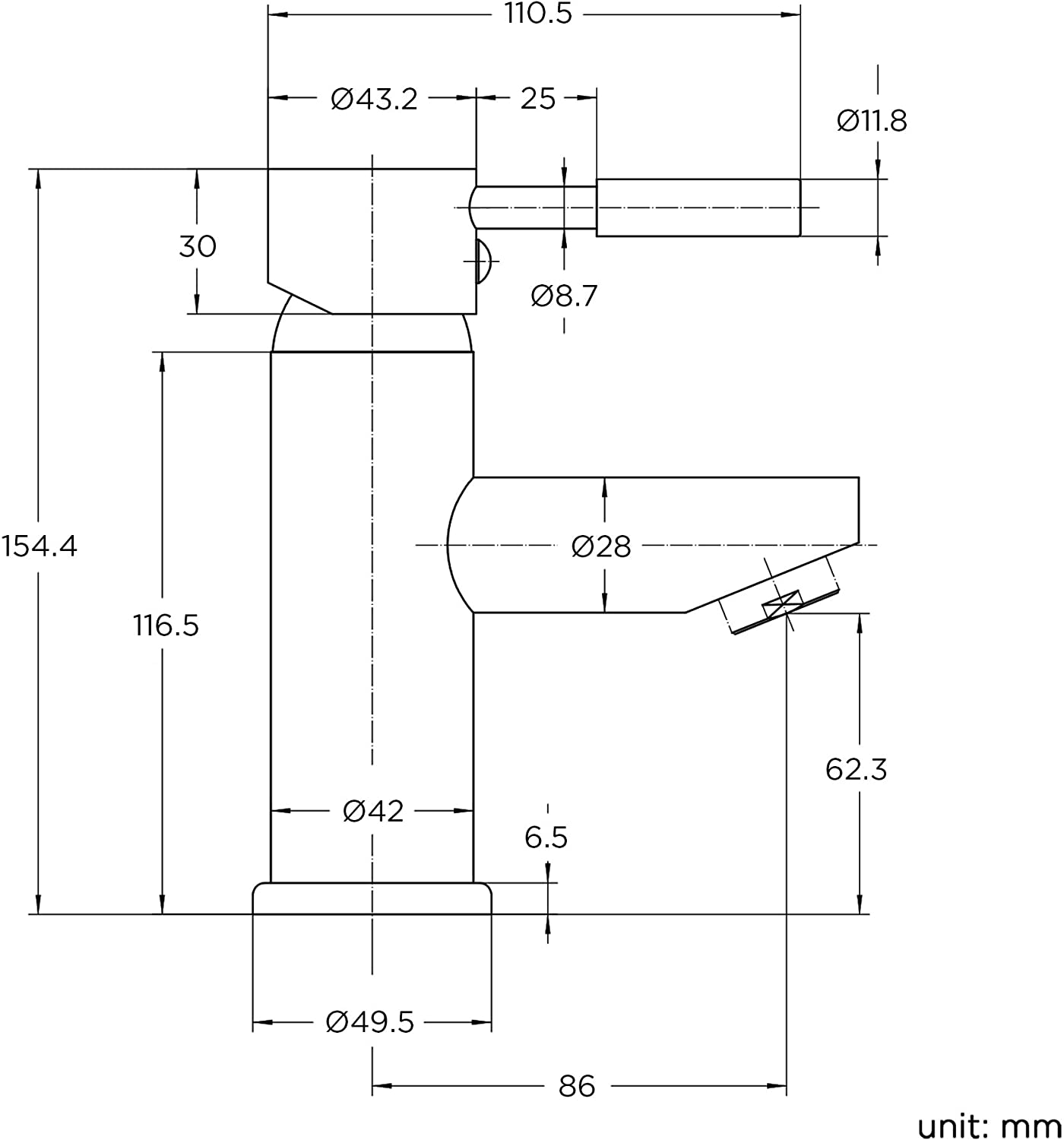 iBathUK Delta Basin Sink Mixer Tap with Bath Filler Tap Set, Coordinated Bathroom Mixer Tap and Bath Filler Tap Combo, Chrome