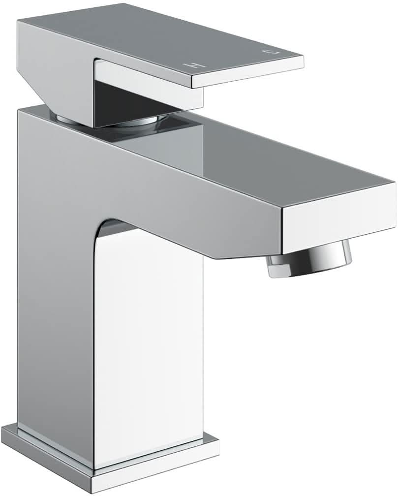 iBathUK Mist Basin Sink Mixer Tap & Bath Filler Bathroom Faucet Set, Coordinated Bathroom Filler Taps with Modern Style and Function, Chrome