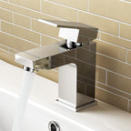 iBathUK Mist Basin Sink Mixer Tap & Bath Filler Hand Held Shower Head Set, Modern Bathroom Filler Taps, Chrome