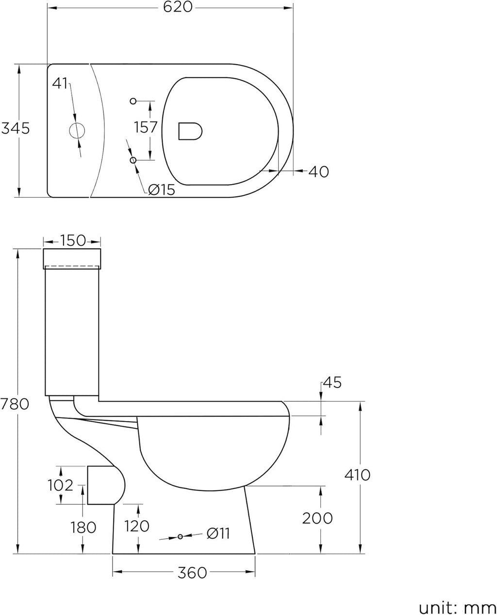 2 Piece Toilet & Basin Set Gloss White Vanity Sink Unit Bathroom Furniture Suite