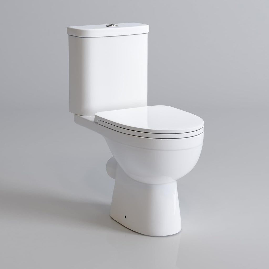 2 Piece Toilet & Basin Set Gloss White Vanity Sink Unit Bathroom Furniture Suite
