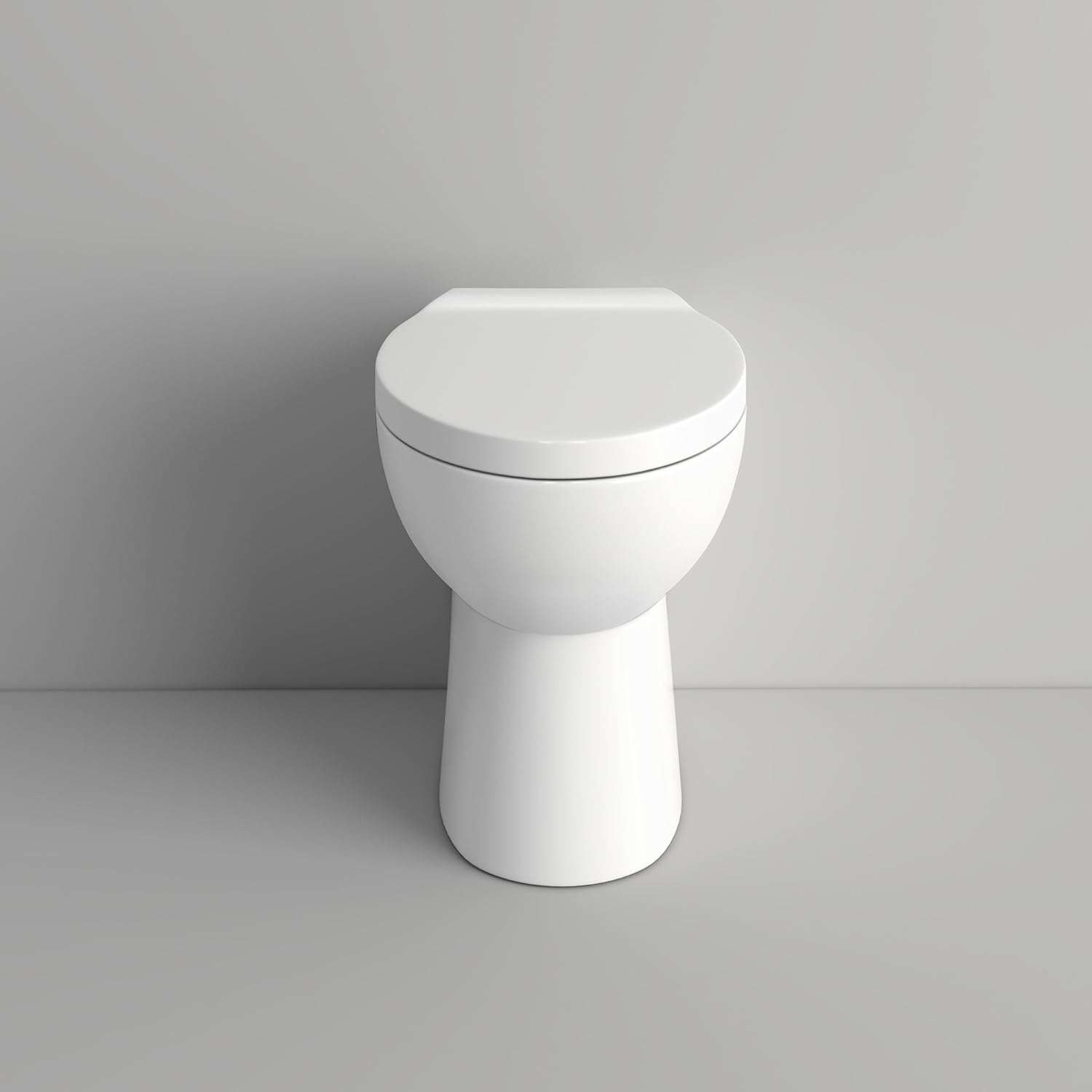 Modern Back to Wall Toilet with Soft Close Seat White Gloss WC Furniture Unit BS2880