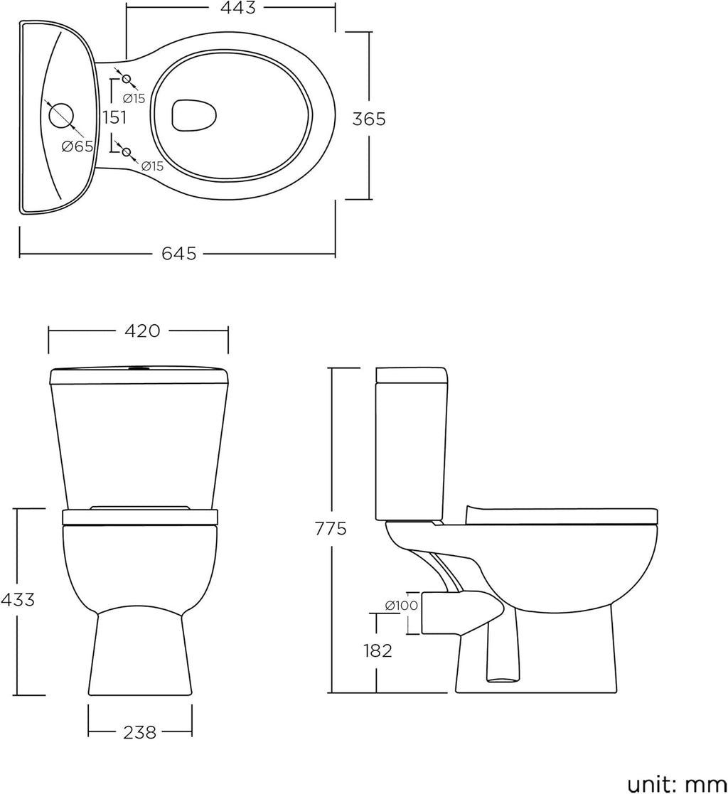 Quartz Toilet & 550mm Sink Cabinet Set - Gloss White